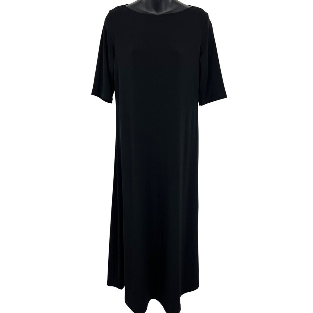 Koze Hawaii Womens Short Sleeve A-Line Midi Dress Stretch USA Scoop NWT New